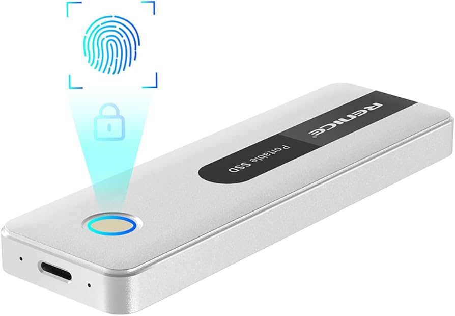 Amazon | RENICE SSD 外付け 1TB USB3.2Gen2 指紋認証ロック解除